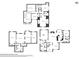Detailed three-level floor plan shows layout of rooms, dimensions, and features at 223 Falling Water Way, Woodstock, GA 30188