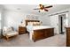 Large primary bedroom with barn door to closet at 3710 Robinson Walk Ct, Marietta, GA 30068