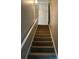 Carpeted staircase with handrail leads to the upper level at 12 Isabella Ne Ct, Cartersville, GA 30121