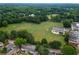 High-angle shot showcasing an athletic field surrounded by trees and residential buildings in a neighborhood at 178 Wesley Ne Ave # A, Atlanta, GA 30307