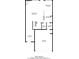 First-floor floor plan featuring living room, kitchen, garage, and other rooms with dimensions at 541 Shadow Valley Ct, Lithonia, GA 30058
