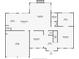 First floor layout featuring the living room, kitchen, dining room, and garage at 118 Brendylynn Trce, Woodstock, GA 30188