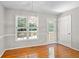 Breakfast area featuring wood floors, view of deck and backyard at 208 Regency Ct, Acworth, GA 30102