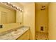 Bathroom featuring a sink, mirror, and shower at 617 Rock Springs Rd, Lawrenceville, GA 30043