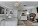 Cozy bedroom with a comfortable bed, neutral tones, and unique decor at 617 Rock Springs Rd, Lawrenceville, GA 30043