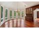 Sun-drenched living area with floor-to-ceiling windows and classic finishes at 760 River Gate Dr, Atlanta, GA 30350