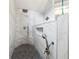 This stunning shower has mosaic tile accents, a rainfall shower head and built-in seating at 151 Overhill Point, Alpharetta, GA 30005