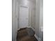 Bathroom with stall shower featuring wood-look flooring at 262 Devynwood Ln, Dallas, GA 30157