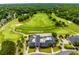 Beautiful aerial view of a golf course with lush green fairways, manicured greens, and sand traps at 5173 Brendlynn Dr, Suwanee, GA 30024