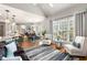 Open living space featuring an open floor plan with a kitchen, dining area and natural light at 5173 Brendlynn Dr, Suwanee, GA 30024