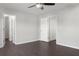 Bedroom with two doorways and a closet with double doors at 139 Palmetto St, Locust Grove, GA 30248