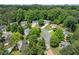 An aerial view of a residential neighborhood with mature trees and well-maintained homes at 2623 Lone Oak Nw Trl, Kennesaw, GA 30144
