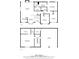 Detailed floor plan showcasing the layout of the first and second floor at 2623 Lone Oak Nw Trl, Kennesaw, GA 30144