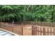 Lovely fenced backyard with mature trees and mulched area for entertainment at 4995 Aviary Nw Dr, Acworth, GA 30101