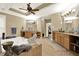 Open bathroom featuring a large soaking tub, vanity, and tile flooring at 4995 Aviary Nw Dr, Acworth, GA 30101