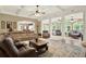 Expansive living area with coffered ceiling, neutral paint, and an open-concept layout at 4995 Aviary Nw Dr, Acworth, GA 30101