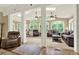Bright sunroom features multiple seating areas and large windows providing serene views at 4995 Aviary Nw Dr, Acworth, GA 30101
