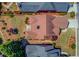 Bird's-eye view of a house highlighting the roof, landscaping, and surrounding neighborhood at 836 Windsor Place Ct, Grayson, GA 30017