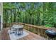 Inviting deck with outdoor seating, perfect for enjoying the lush, private wooded backyard at 1879 Beaver Dam Ne Ln, Marietta, GA 30062