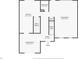 Main floor plan featuring a kitchen, living room, dining room, foyer, and bathroom at 1879 Beaver Dam Ne Ln, Marietta, GA 30062