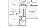 Second floor plan featuring two bedrooms, two bathrooms, an unfinished attic, and a primary bedroom with ensuite bathroom at 1879 Beaver Dam Ne Ln, Marietta, GA 30062