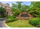 The Gates Parkside Village sign surrounded by lush greenery and landscaping at 1227 Parkside Village Nw Dr, Marietta, GA 30060