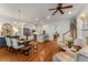 Open-concept living space features wood floors, white walls, and lots of natural light at 1227 Parkside Village Nw Dr, Marietta, GA 30060