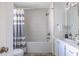 Clean bathroom featuring a shower-tub combination and a stylish vanity at 1100 Ashbury Dr, Decatur, GA 30030