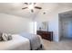 Cozy bedroom features neutral carpet, ceiling fan, and a clean, bright aesthetic at 1100 Ashbury Dr, Decatur, GA 30030