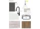 Kitchen hardware and appliance finish samples showcasing modern fixtures, white countertops, and gray painted cabinets at 1348 Grannysmith Trce # 39, Brookhaven, GA 30319