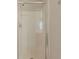 A clean shower stall with clear glass doors and bright white interior at 4938 Wewatta Sw St, Atlanta, GA 30331