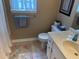 Bathroom with a shower, toilet, and vanity at 750 Providence Dr, Lawrenceville, GA 30044