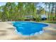 An inviting backyard pool, surrounded by lush greenery and ample space for relaxation and enjoyment at 229 Primstone Way, Mcdonough, GA 30253