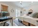 Cozy bedroom with a comfortable desk, view of the pool, and decorative rug for a comfortable and inviting ambiance at 6301 New Bethany Rd, Buford, GA 30518