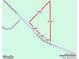 Image depicting the lot lines and dimensions in feet on a map of the surrounding area at 594 Collinsworth Rd, Palmetto, GA 30268