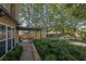 Beautiful backyard featuring a paved patio, a pergola, lush landscaping, and comfortable seating for relaxing at 2295 Hemrick Rd, Cumming, GA 30041