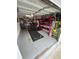 Garage with ample storage shelving and a home gym workout area at 3542 Chattahoochee Summit Se Ln, Atlanta, GA 30339