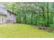 Scenic backyard with mature trees, offering a tranquil and private outdoor setting at 4905 Sandberg Ct, Stone Mountain, GA 30088