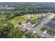 An aerial shot of a new construction neighborhood surrounded by lush greenery at 3455 Jasmine Sw Way, Atlanta, GA 30331