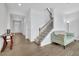 Bright living room with a staircase and modern decor at 3455 Jasmine Sw Way, Atlanta, GA 30331