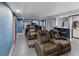 Finished basement featuring a state-of-the-art movie theater and wet bar at 3898 Heritage Oaks Dr, Powder Springs, GA 30127