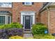 Close-up of front door entrance, highlighting address detail and manicured landscaping at 540 Shale Ct, Alpharetta, GA 30022
