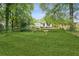 Exterior view of a well-manicured backyard lawn with a small birdbath at 1192 Arlington Sw Ave, Atlanta, GA 30310
