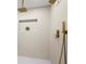 Modern shower showcasing elegant tilework, rainfall showerheads, and a convenient built-in niche at 569 Oakside Sw Dr, Atlanta, GA 30331