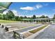 Horseshoe pits in a landscaped recreational area, perfect for outdoor gatherings and friendly competition at 775 Tribble Cove Dr, Lawrenceville, GA 30045