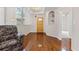 Elegant foyer featuring hardwood floors, recessed lighting, and a decorative niche at 775 Tribble Cove Dr, Lawrenceville, GA 30045