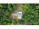 Aerial view of the house surrounded by green trees and a driveway at 80 Surrey Chase Drive, Social Circle, GA 30025