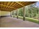 View of covered patio with painted brick and painted support beams at 80 Surrey Chase Drive, Social Circle, GA 30025