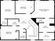 The second floor plan features 3 bedrooms, 2 bathrooms, a laundry room and walk in closet at 1099 Sandy Bank Ct, Auburn, GA 30011