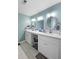 This bathroom features double sinks and a vanity area at 1784 Brookstone Nw Ct, Acworth, GA 30101